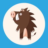 animal wild pig cartoon theme elements N2