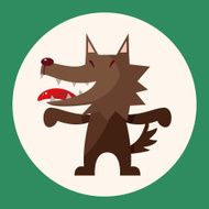 animal wolf cartoon theme elements