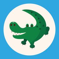 animal crocodile cartoon theme elements N2