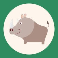 animal rhino cartoon theme elements