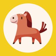 animal horse cartoon theme elements N3