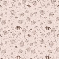 Vintage background cupcakes