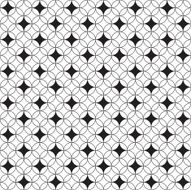 Seamless Abstract Intersecting Circle Tracery Pattern