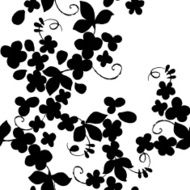 Textile Floral seamless Pattern Silhouette of flowers vector background