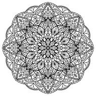 Black vector mandala