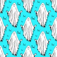 Sketch ghost in vintage style