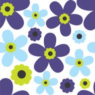 Seamless flowers design illustration