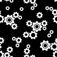 Gears Pattern Black and White N2