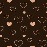 lovely pastel pink heart seamless pattern background illustration