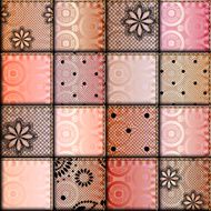 Patchwork of satin fabric N3
