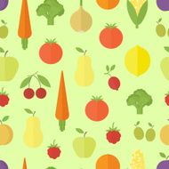 Fruits seamless pattern in flat N2