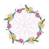 Floral wreath sketch for your design N5