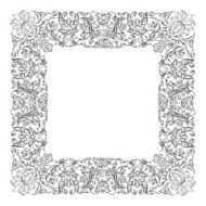 Floral vignette for your design