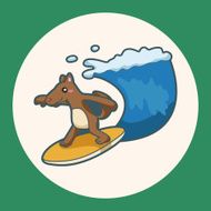 animal summer cartoon theme elements N2