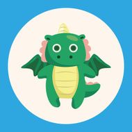 dragon theme elements vector eps