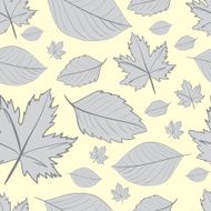 Seamless gray leaves