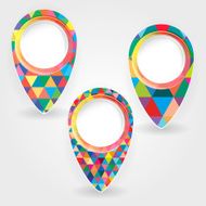 Set of bright map pointers