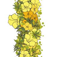 seamless background yellow exotic flowers