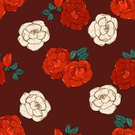 Seamless pattern with roses N75