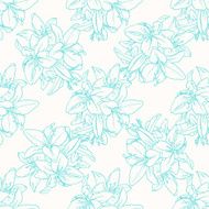 Seamless pattern with lilies N10