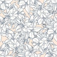 Seamless pattern with lilies N13