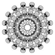 Human Skull circular pattern