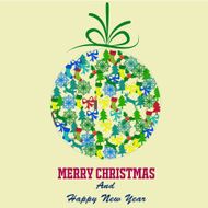 Merry Christmas with decorations elements N3
