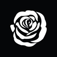 Black silhouette of rose N4
