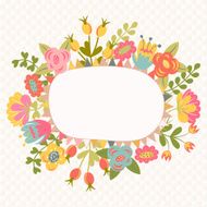 Frame with floral background N2