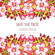 Frame with floral background N3