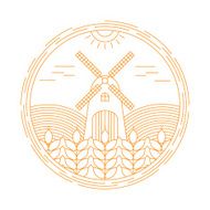 Natural Farm vector logo design template Agriculture emblem N2