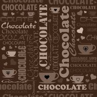 Seamless chocolate pattern with word of different N7