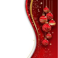 Background with Christmas baubles and snowflakes N5