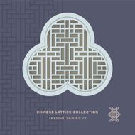 Chinese window tracery trefoil frame 23 rectangle geometry