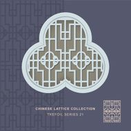 Chinese window tracery trefoil frame 21 round pattern