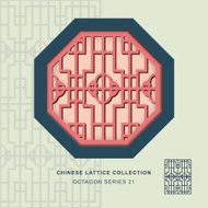 Chinese window tracery octagon frame 21 round pattern
