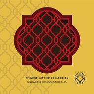 Chinese window tracery square round frame 15 diamond