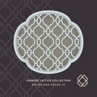 Chinese window tracery round side frame 15 diamond