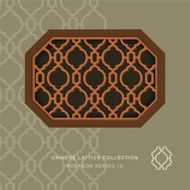 Chinese window tracery polygon frame 15 diamond round