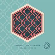 Chinese window tracery hexagon frame 15 diamond round