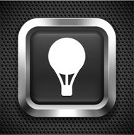 Helium Balloon on Black Square Button