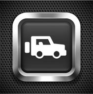 Sport Utility Vehicle on Black Square Button