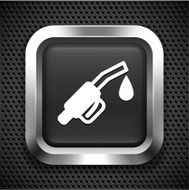 Gas Pump Nozzle on Black Square Button