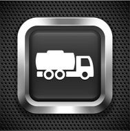 Fuel Truck on Black Square Button