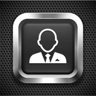 Man in Suit on Black Square N3