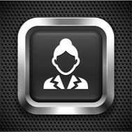 Businesswoman with Hairbun on Black Square