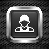 Man with Hat on Black Square N2