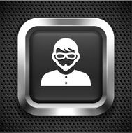 Man in Suit on Black Square N4