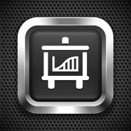 Chart on Black Square Button