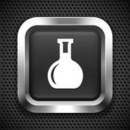 Test Tubes on Black Square Button